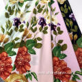 Flower Border Design Rayon Semi-Digital Print For Dress